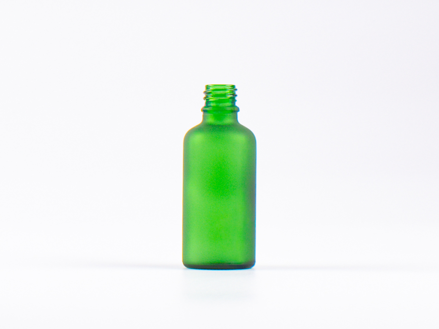 Grünglasflasche 50ml, DIN18, ohne Montur